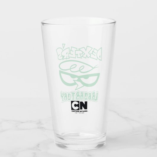 Dexter's Laboratory Face Logo Glas (Achterkant)