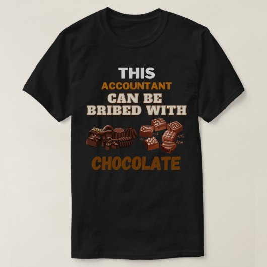 Deze accountant kan met chocolade worden omgeslage t-shirt (Design voorkant)