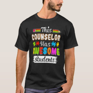 Deze adviseur heeft studenten Autism Awarene Gewel T-shirt