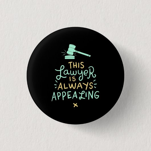 Deze advocaat doet altijd beroep op ronde button 3,2 cm (Voorkant)