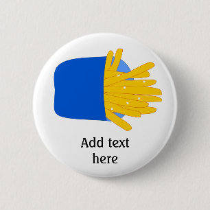 Deze afbeelding van de Franse Fries aanpassen Ronde Button 5,7 Cm