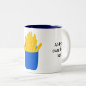 Deze afbeelding van de Franse Fries aanpassen Tweekleurige Koffiemok (Voorkant rechts)