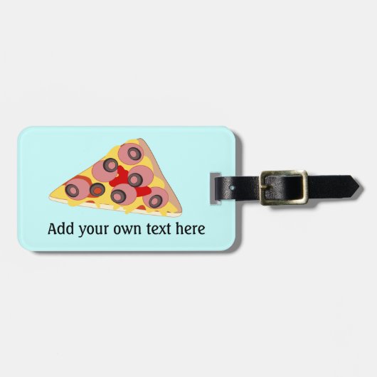 Deze afbeelding van Pizza Slice aanpassen Bagagelabel (Voorkant horizontaal)