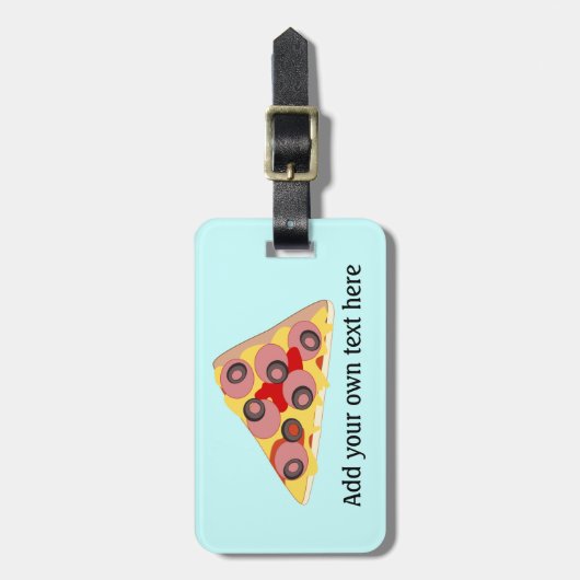 Deze afbeelding van Pizza Slice aanpassen Bagagelabel (Voorkant verticaal)