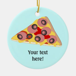 Deze afbeelding van Pizza Slice aanpassen Keramisch Ornament