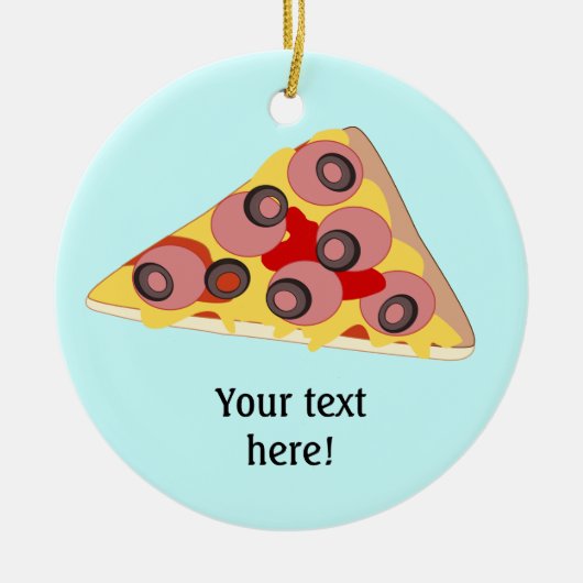 Deze afbeelding van Pizza Slice aanpassen Keramisch Ornament (Voorkant)
