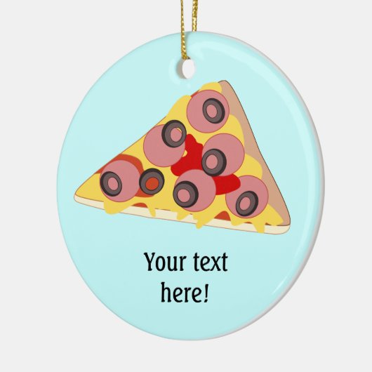 Deze afbeelding van Pizza Slice aanpassen Keramisch Ornament (Links)