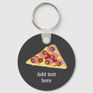 Deze afbeelding van Pizza Slice aanpassen Sleutelhanger