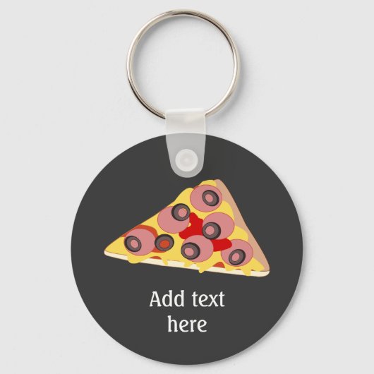 Deze afbeelding van Pizza Slice aanpassen Sleutelhanger (Voorkant)