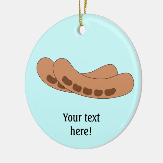 Deze afbeelding van worst aanpassen keramisch ornament (Links)