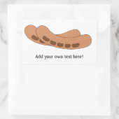 Deze afbeelding van worst aanpassen rechthoekige sticker (Tas)