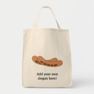 Deze afbeelding van worst aanpassen tote bag