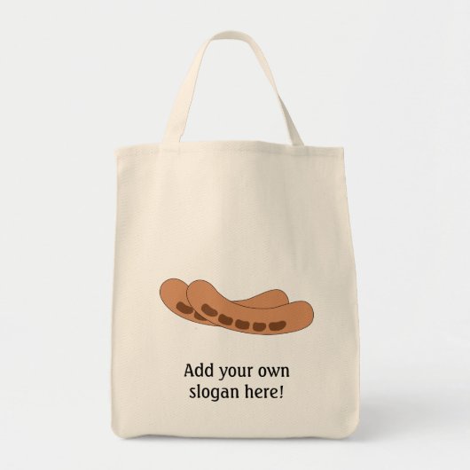 Deze afbeelding van worst aanpassen tote bag (Voorkant)