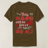 Deze Alabama Cutie houdt van haar grote Al Fun-Foo T-shirt (Design voorkant)