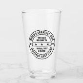 Deze allerbeste papa is van: Uw naam(en) Glas (Voorkant)