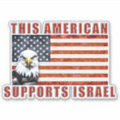 DEZE AMERIKAAN STEUNT ISRAËL STICKER (Voorkant)