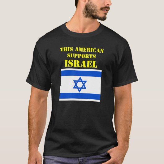 DEZE AMERIKAAN STEUNT ISRAËL T-SHIRT (Voorkant)