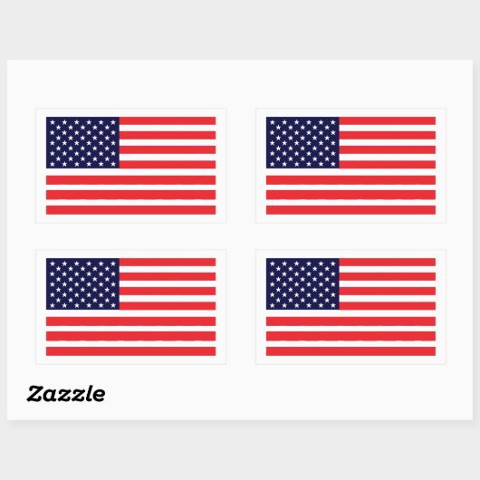 Deze Amerikaanse vlag Rechthoekige Sticker (Vel)