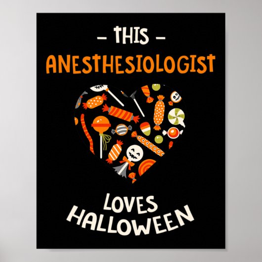 Deze anesthesioloog houdt van Halloween Anesthetis Poster (Voorkant)