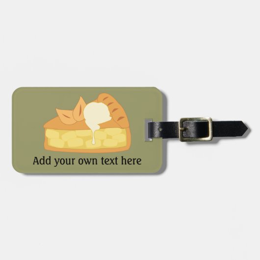 Deze Apple Pie Slice-afbeelding aanpassen Bagagelabel (Voorkant horizontaal)