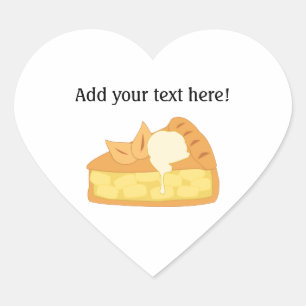 Deze Apple Pie Slice-afbeelding aanpassen Hart Sticker