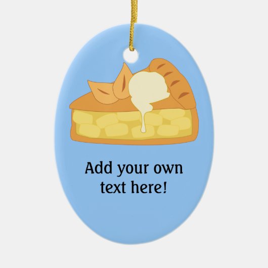 Deze Apple Pie Slice-afbeelding aanpassen Keramisch Ornament (Voorkant)