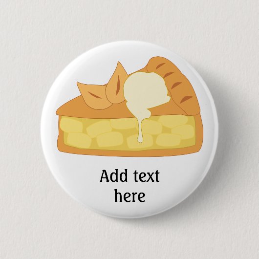 Deze Apple Pie Slice-afbeelding aanpassen Ronde Button 5,7 Cm (Voorkant)