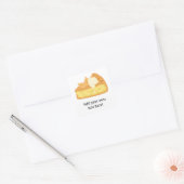 Deze Apple Pie Slice-afbeelding aanpassen Vierkante Sticker (Envelop)