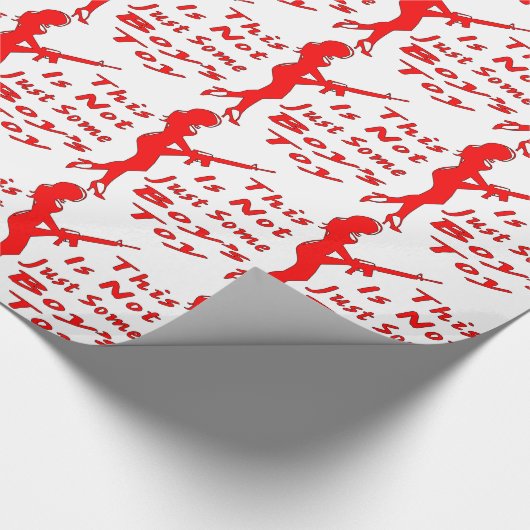 Deze AR15 is niet alleen de Speelgoed van een jong Cadeaupapier (Hoek)