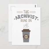 Deze Archivist werkt op koffie Briefkaart (Voorkant / Achterkant)