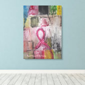 Deze Art is gemaakt voor borstkanker ondersteuning Canvas Afdruk (Insitu (Houten vloer))
