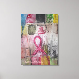 Deze Art is gemaakt voor borstkanker ondersteuning Canvas Afdruk