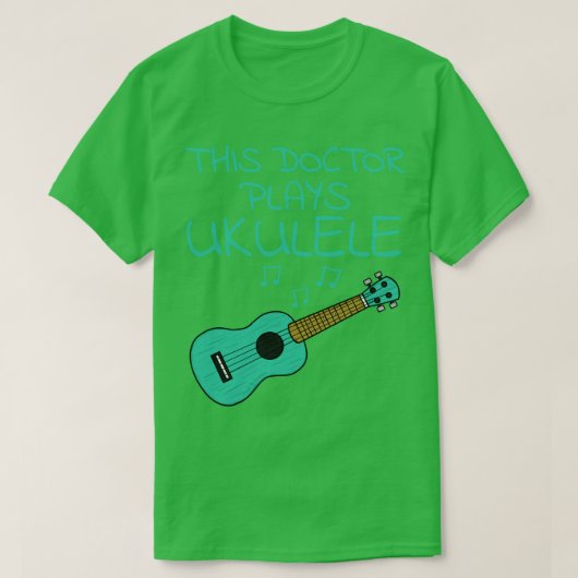 Deze arts speelt ukelele ukelelist uke speler mus t-shirt (Design voorkant)