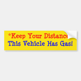 Deze auto heeft gas! bumpersticker