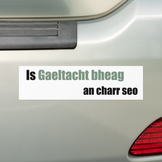 Deze auto is een kleine Gaeltacht Bumpersticker (Op auto)