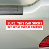 Deze auto is klote bumpersticker (Op auto)