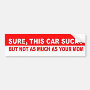 Deze auto is klote bumpersticker
