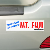 Deze auto klom op de berg Fuji Bumpersticker (Op auto)