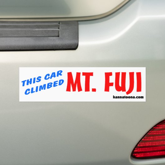 Deze auto klom op de berg Fuji Bumpersticker (Op auto)