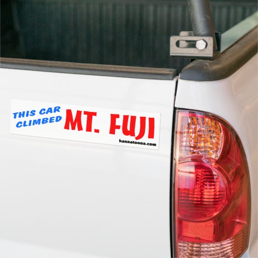 Deze auto klom op de berg Fuji Bumpersticker (Op Truck)