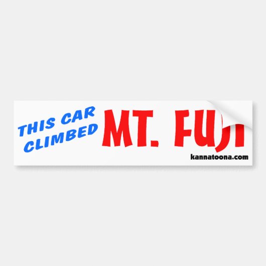Deze auto klom op de berg Fuji Bumpersticker (Voorkant)