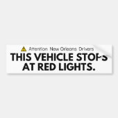 "Deze auto stopt bij rood licht" Bumpersticker (Voorkant)