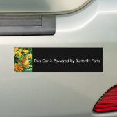 Deze auto wordt aangedreven door vlindervloten bumpersticker (Op auto)