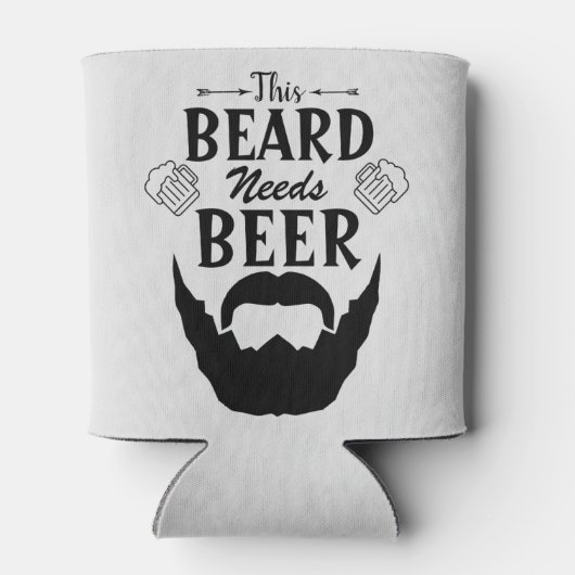 Deze baard heeft behoefte aan grappige cadeautjes blikjeskoeler (Achterkant)