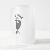 Deze baard heeft bier nodig, matglas bierpul (Voorkant links)
