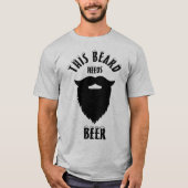 Deze baard heeft bier nodig, t-shirt (Voorkant)
