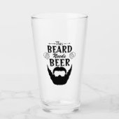Deze baard heeft een biertje nodig, glazen beker (Voorkant)