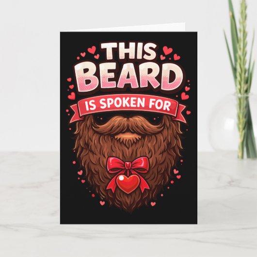 Deze Baard Is Gereserveerd Grappige Baard Valentij Kaart (Voorkant)