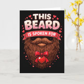 Deze Baard Is Gereserveerd Grappige Baard Valentij Kaart (Gele Bloem)