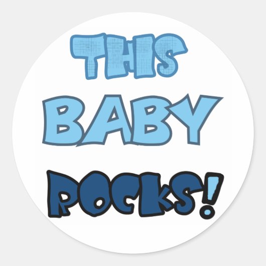 Deze Baby schommelt Ronde Sticker (Voorkant)